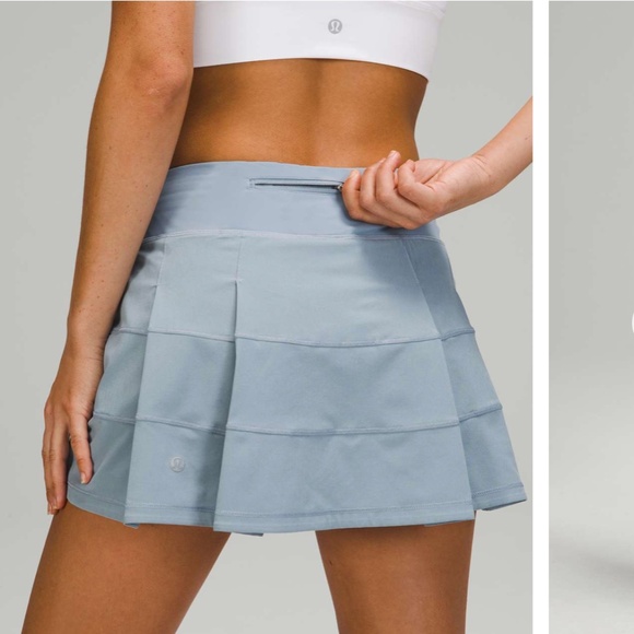 lululemon athletica Dresses & Skirts - Lululemon Pace Rival Skirt Skort Chambray Sz 8